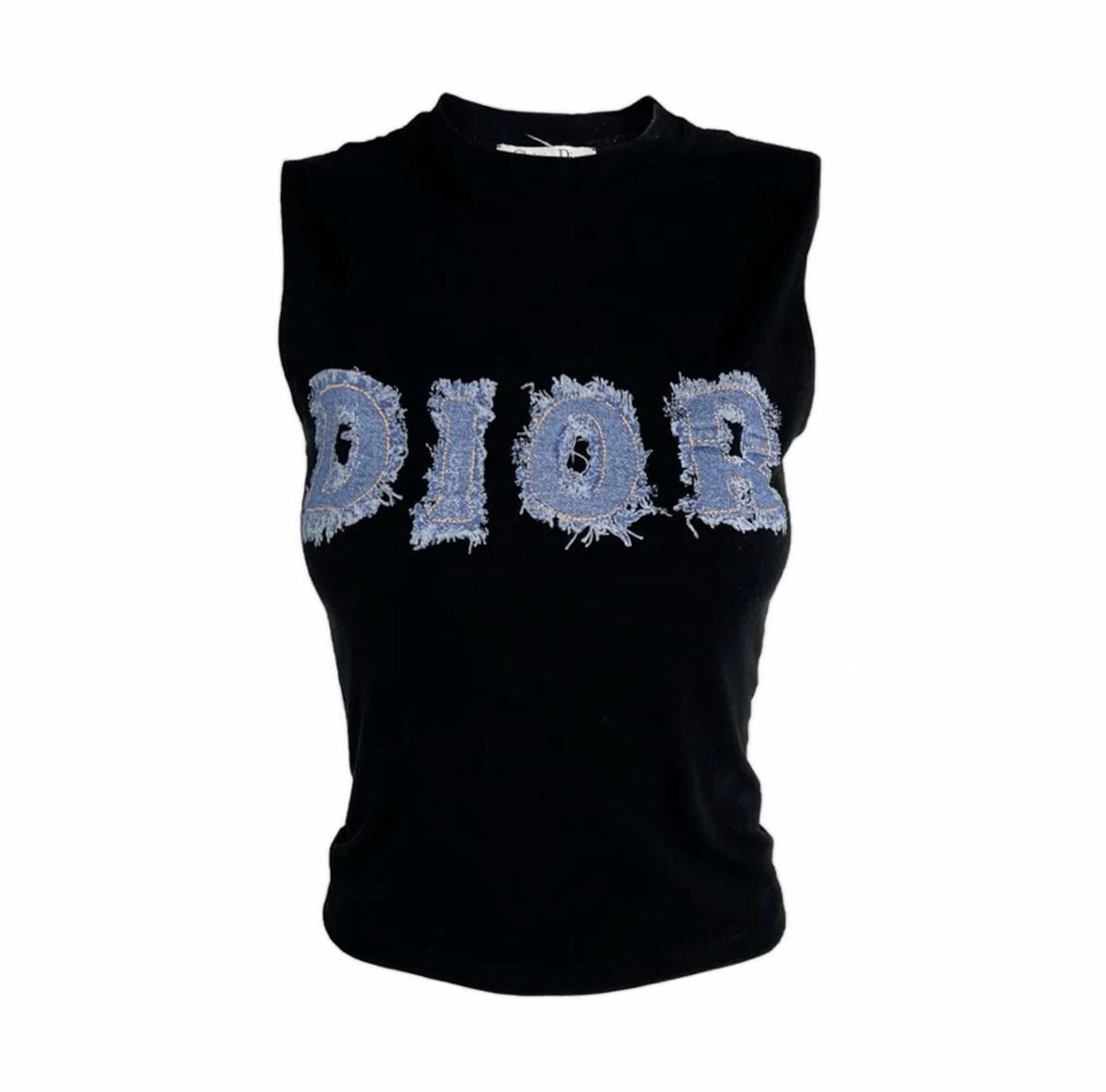 CD DENIM LETTER TOP