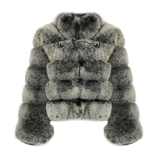 BUBBLE COLAR COAT SMOKE