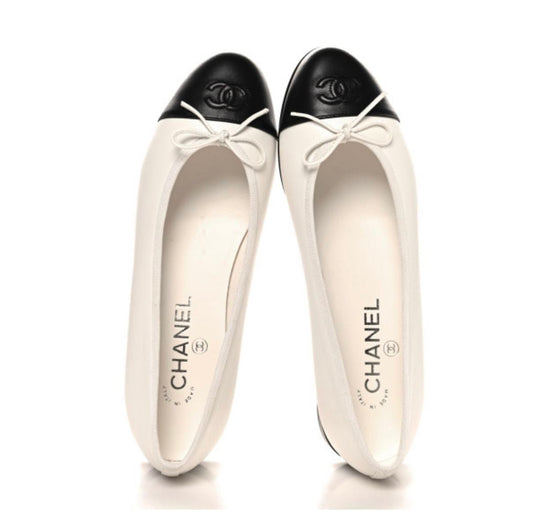 CC WHITE BLACK BALLERINA’S