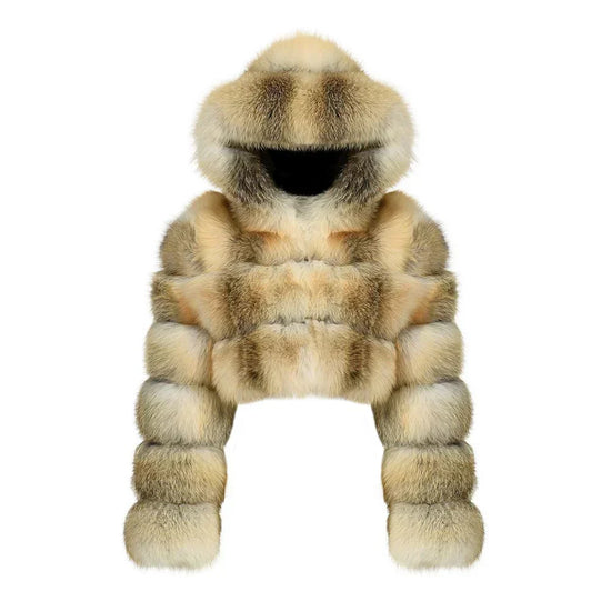 CROPPED HOODED COAT GOLDEN ISLAND