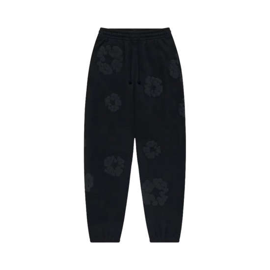 DT THE COTTON WREATH SWEATPANTS BLACK MONOCHROME