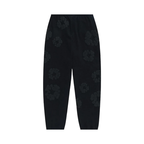 DT THE COTTON WREATH SWEATPANTS BLACK MONOCHROME