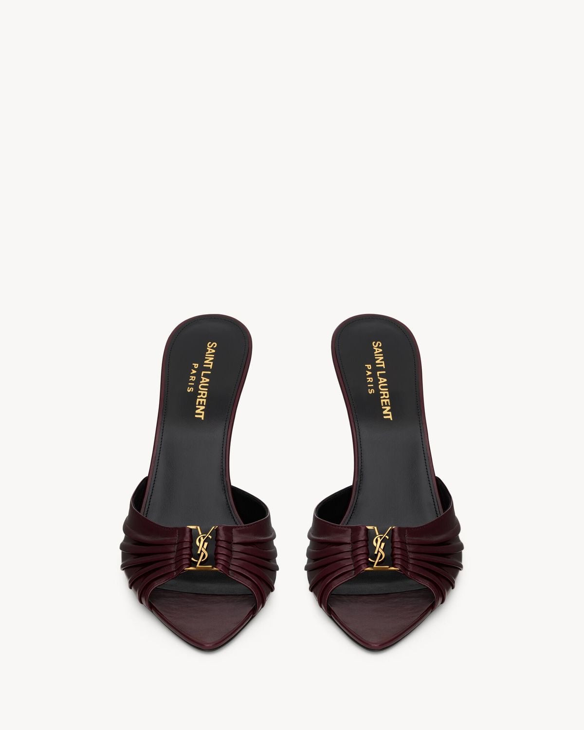 YSL BORDEAUX HEELS