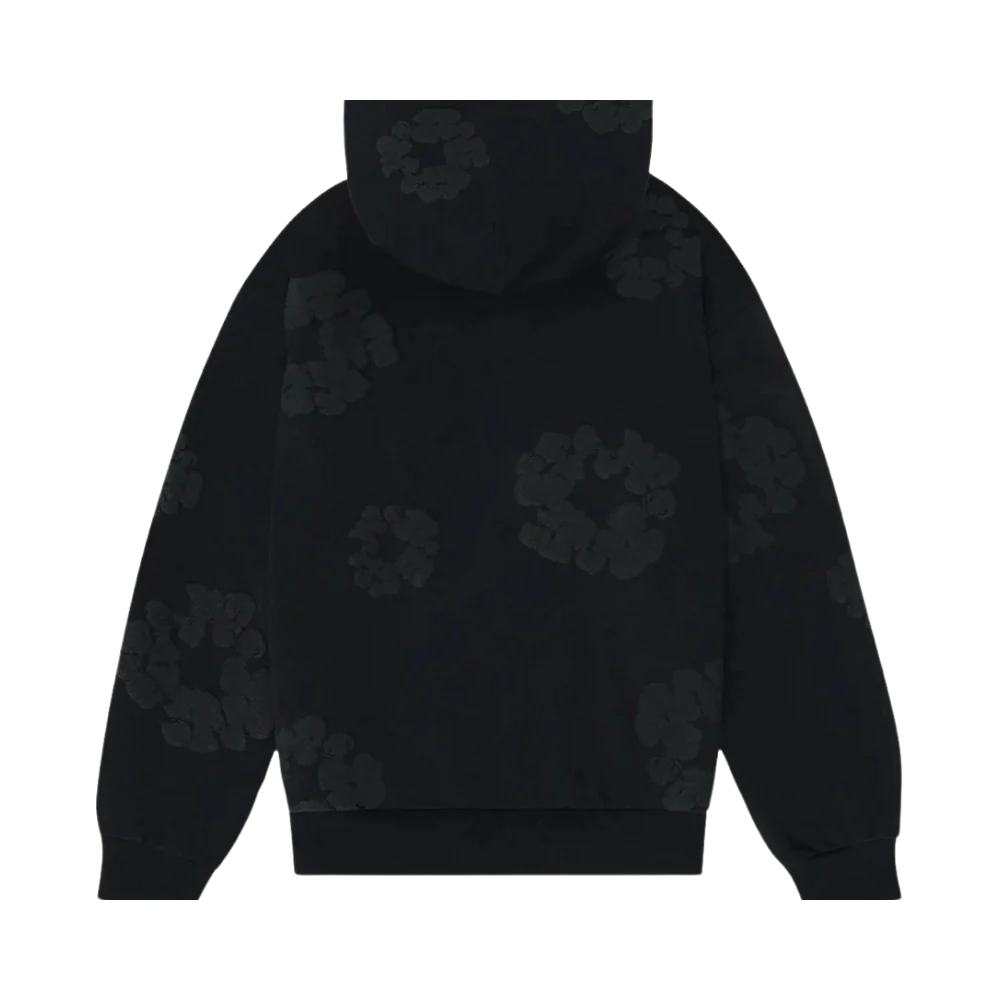 DT THE COTTON WREATH HOODIE BLACK MONOCHROME