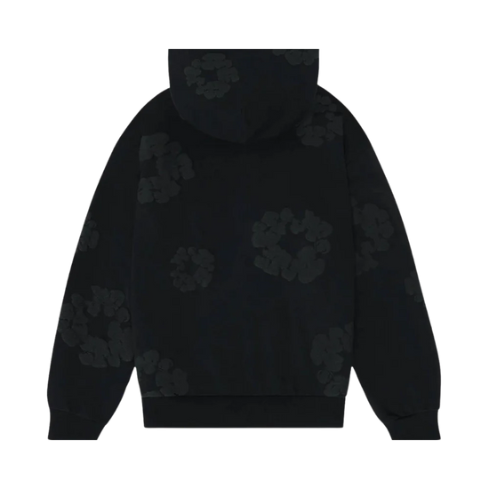 DT THE COTTON WREATH HOODIE BLACK MONOCHROME