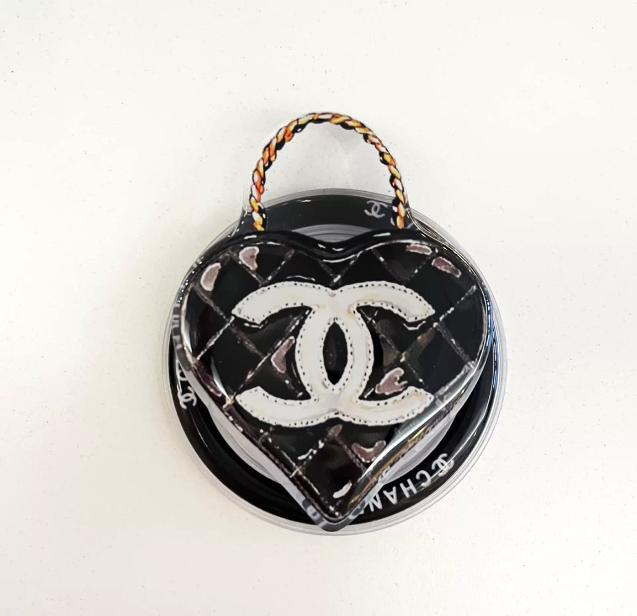CC MAGNETIC POPSOCKET BAG HEART BLACK