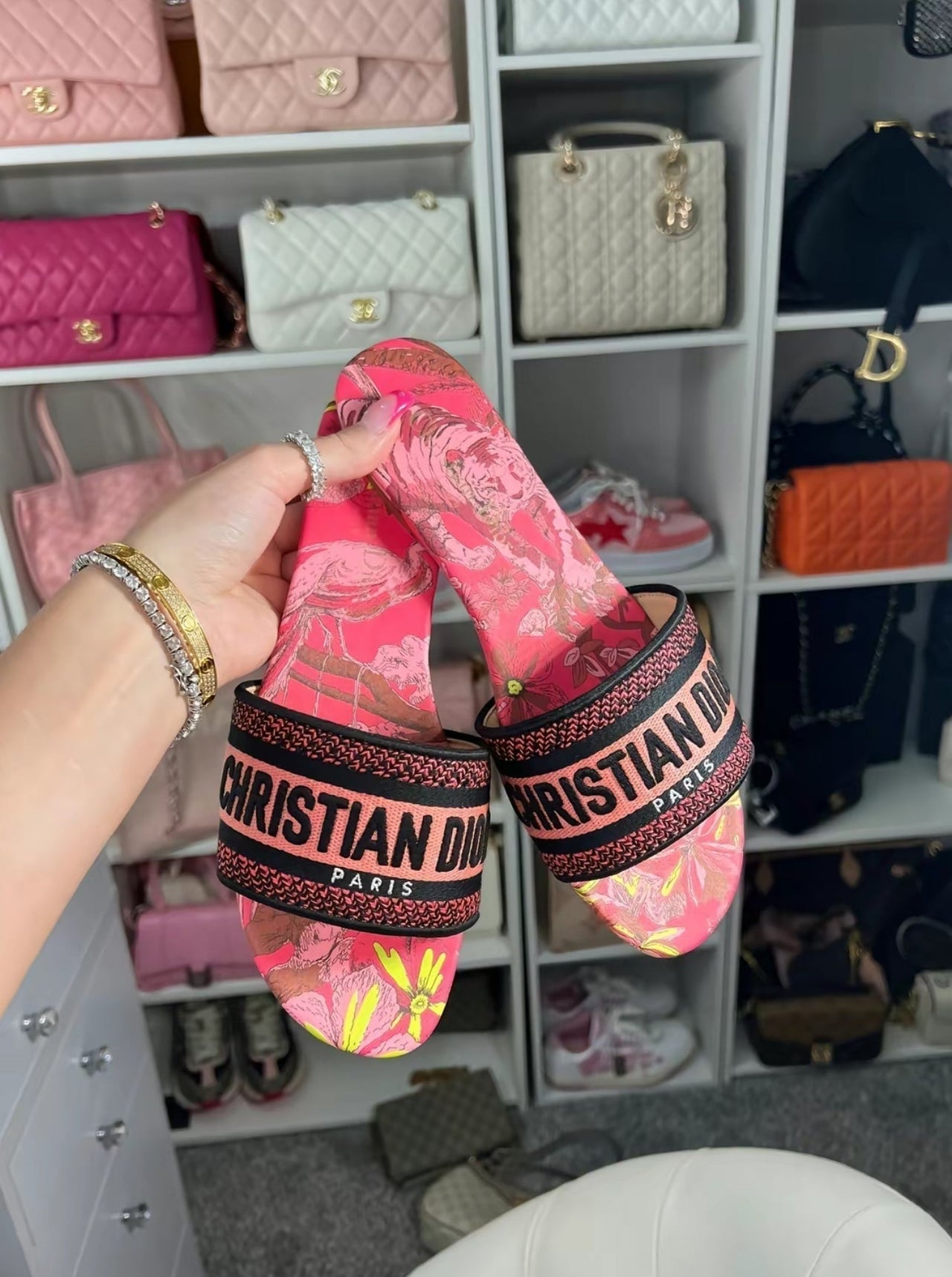 CD hot pink sandals