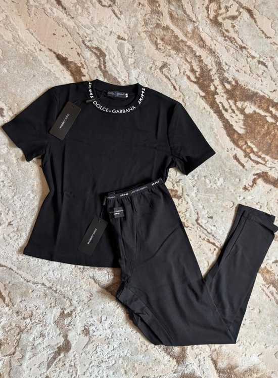 SKIM BLACK LEGGING SET