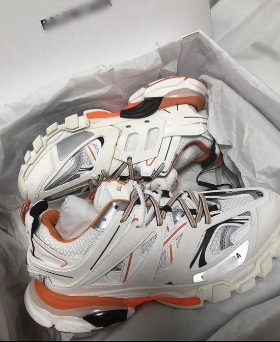 B Tracks Orange White