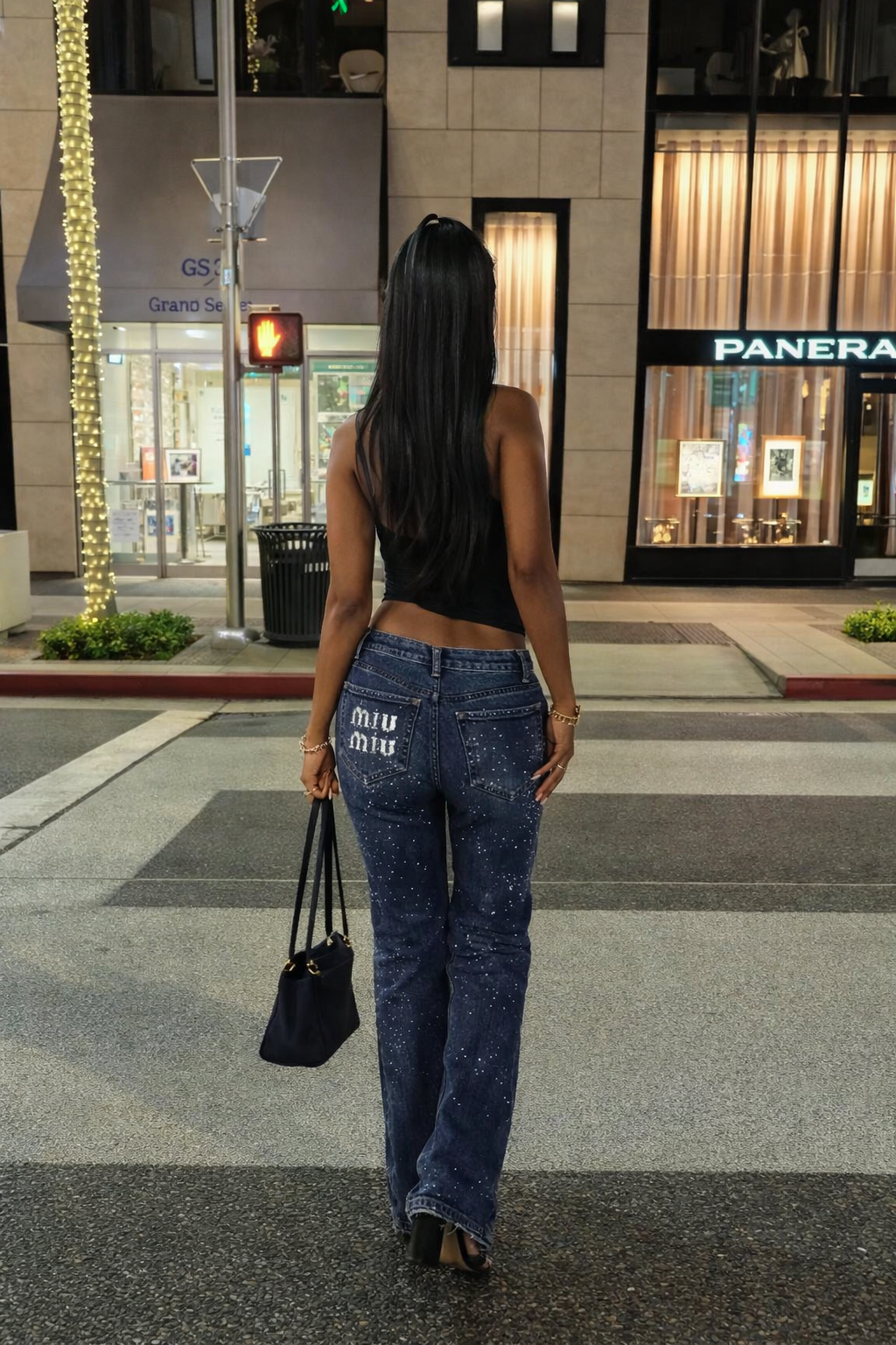 MIU GLITTER JEANS